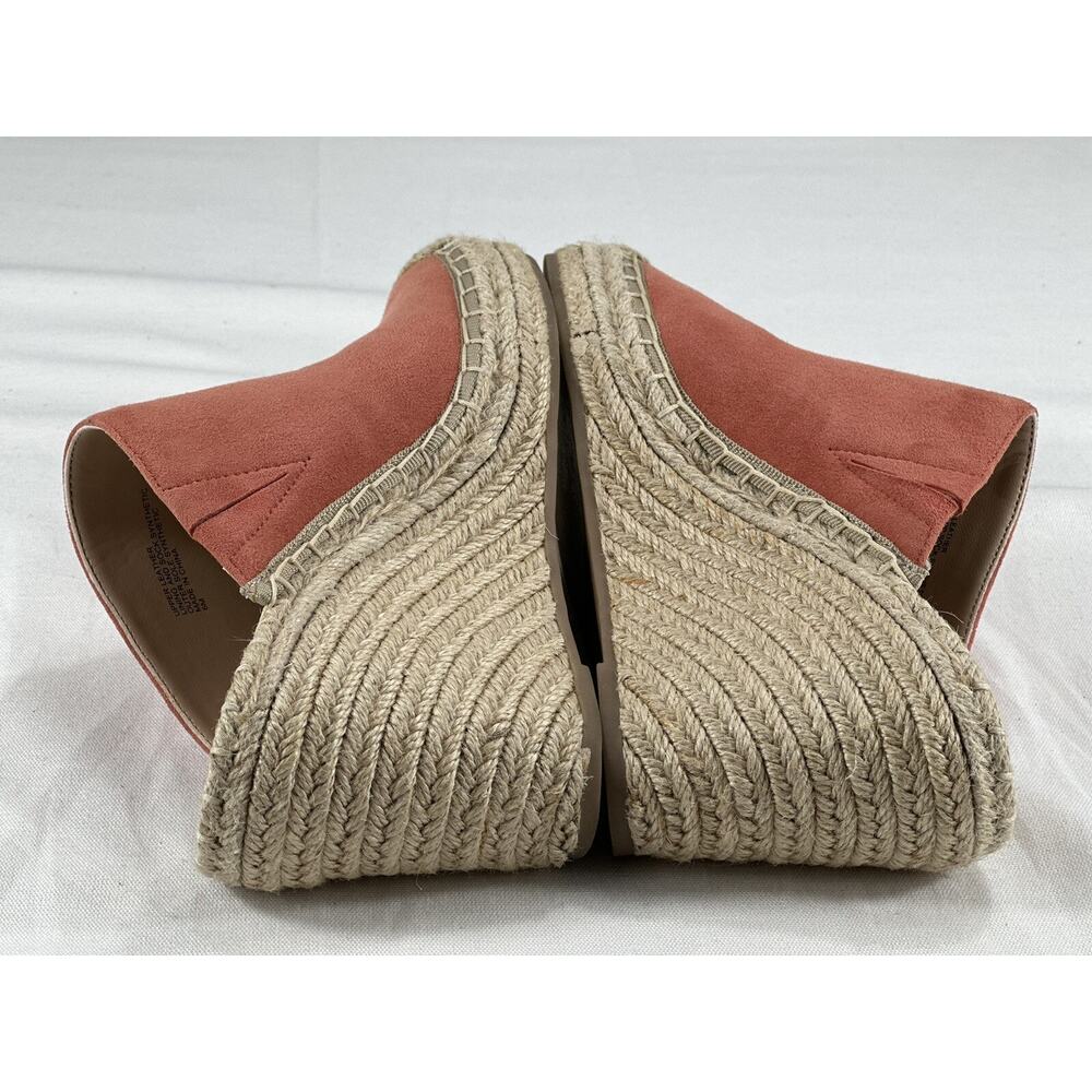NWOB Banana Republic Coral Suede Espadrille Wedge Mules, Sz6M Preppy, City Girl - Picture 9 of 11